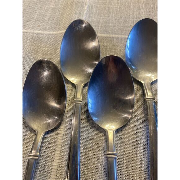 Wallace ZENITH Glossy 18/10 Stainless Flatware -- Set of 9 Oval Soup Spoons - Picture 8 of 16